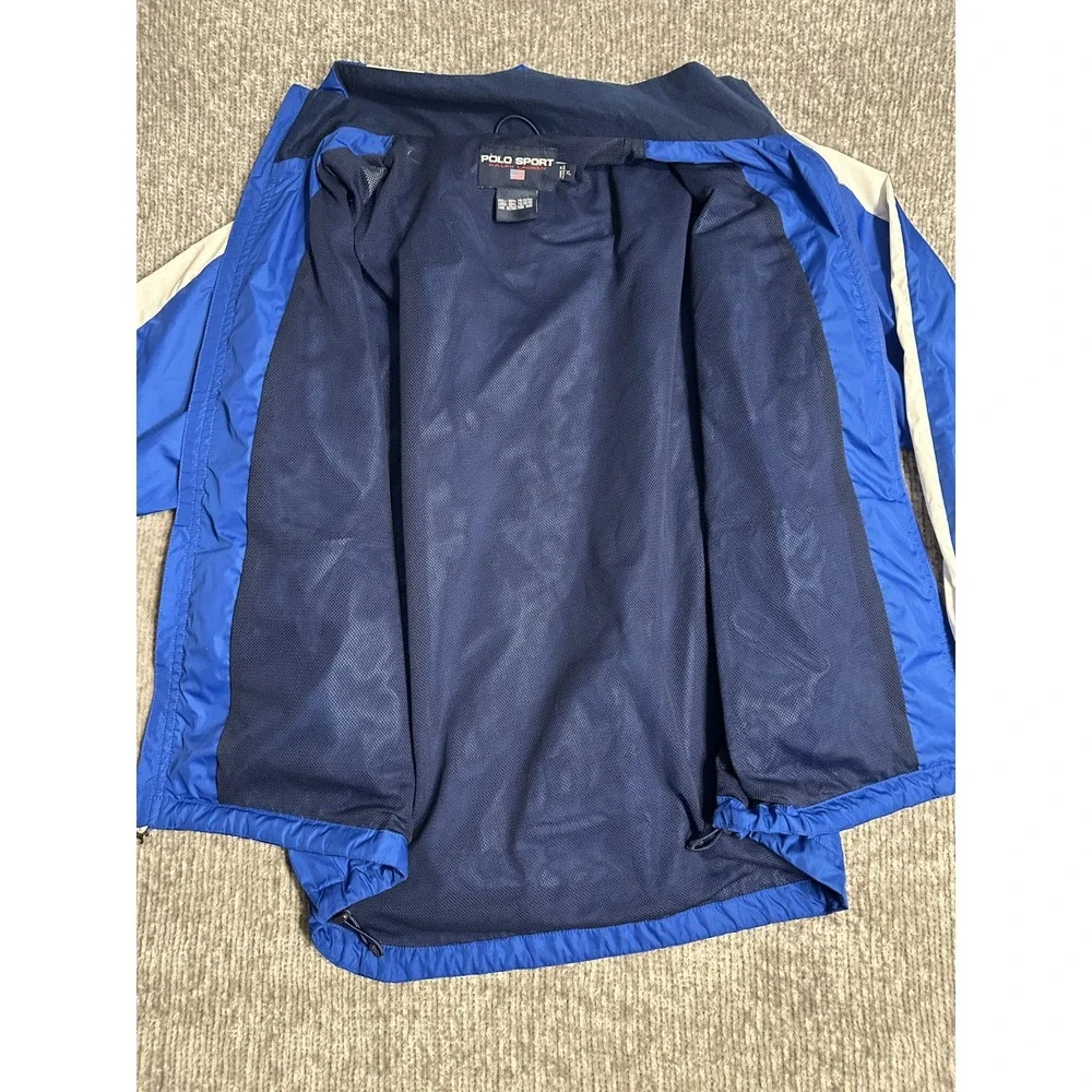 Vintage Polo Sport Ralph Lauren Full Zip Windbreaker Jacket Mens Size XL